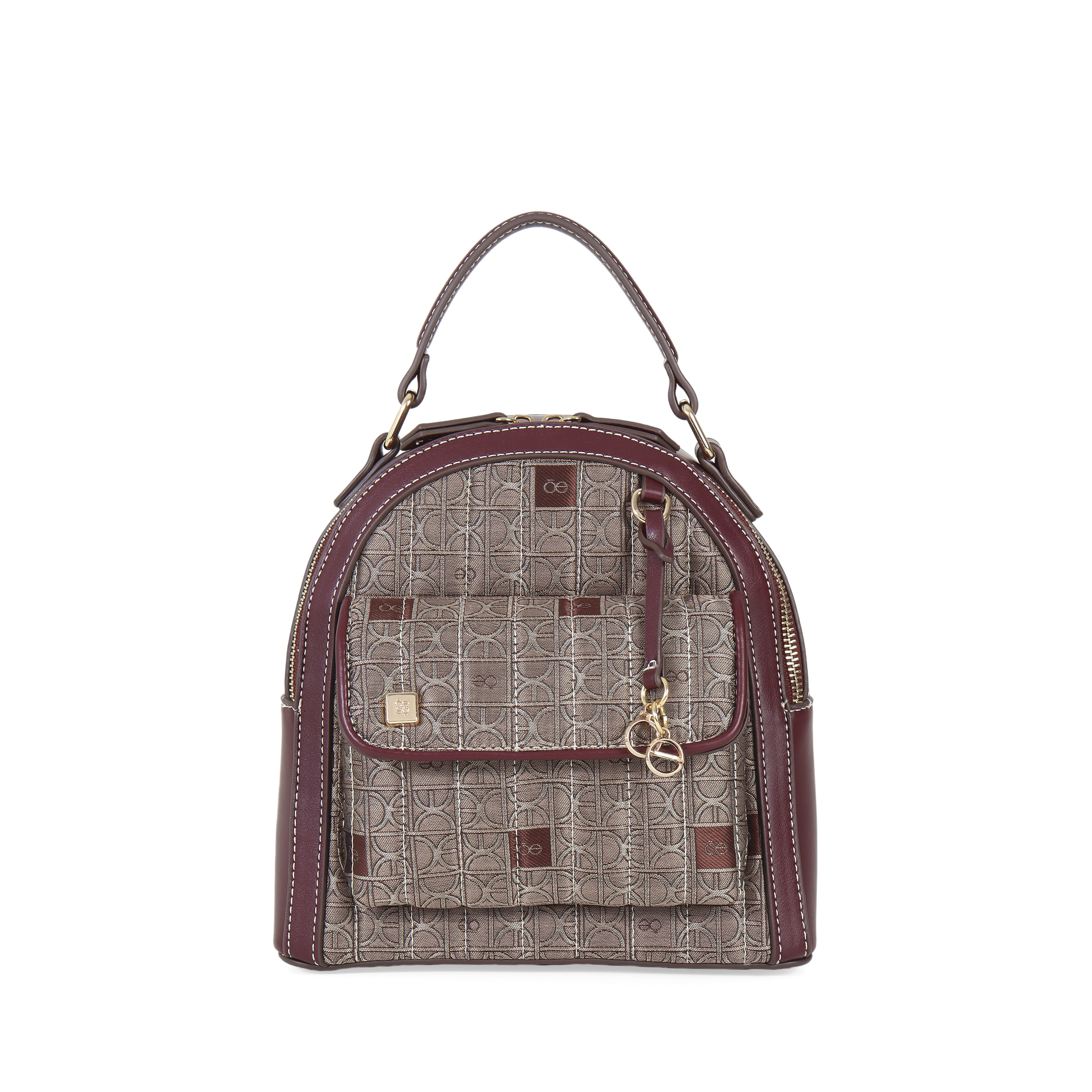 2BLCV23673MUL_1.jpg Mochila 2 en 1 Acolchada Jacquard Multicolor - Imagen 1