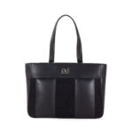 Bolsa Tote Grande Bordado de Monograma color Negro