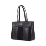 Bolsa Tote Grande Bordado de Monograma color Negro - Imagen 5