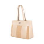 Bolsa Tote Grande Bordado de Monograma color Nude - Imagen 5