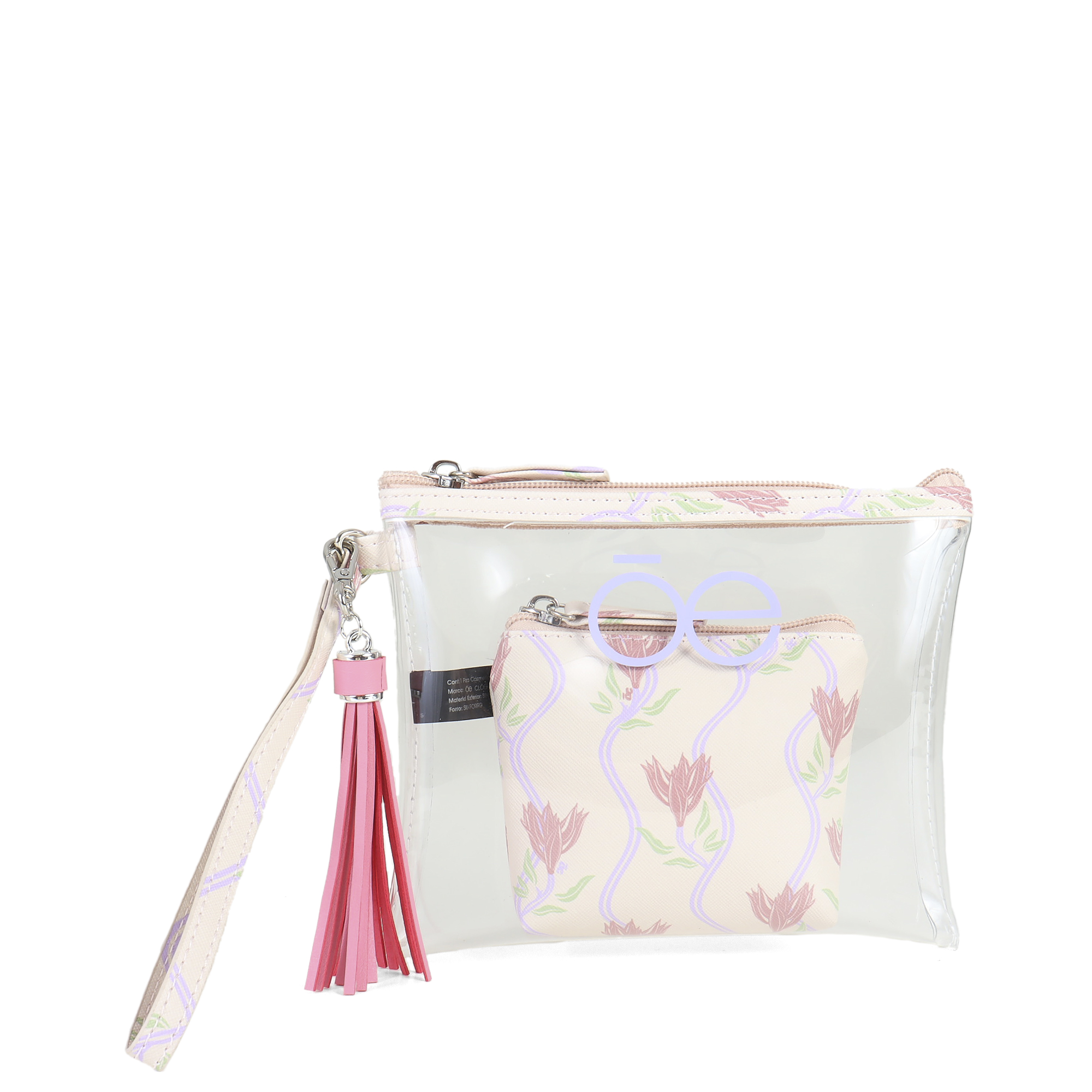 4CSCV23559MUL_1.jpg Cosmetiquera Mediana 2 en 1 Estampado Floral Multicolor - Imagen 1