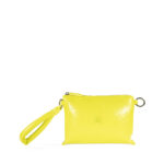 Cartera Pouch Acolchada con Maneral color Verde Limón