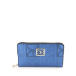 Cartera Grande Cierre Sencillo color Azul Eléctrico