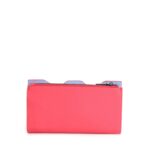 Cartera grande cierre sencillo color coral - Imagen 3