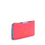 Cartera grande cierre sencillo color coral - Imagen 5