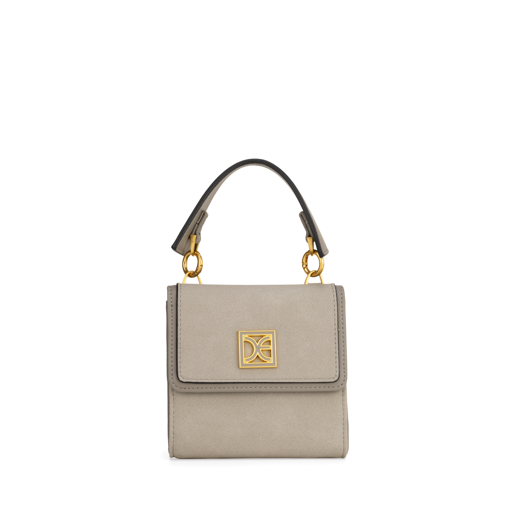 2BICI24676GRI_1.jpg Cartera Flap Chica con Maneral color Gris - Imagen 1