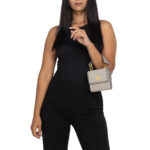 Cartera Flap Chica con Maneral color Gris - Imagen 2