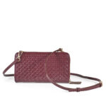 Cartera Grande Charol Doble Uso color Rojo Tinto - Imagen 3