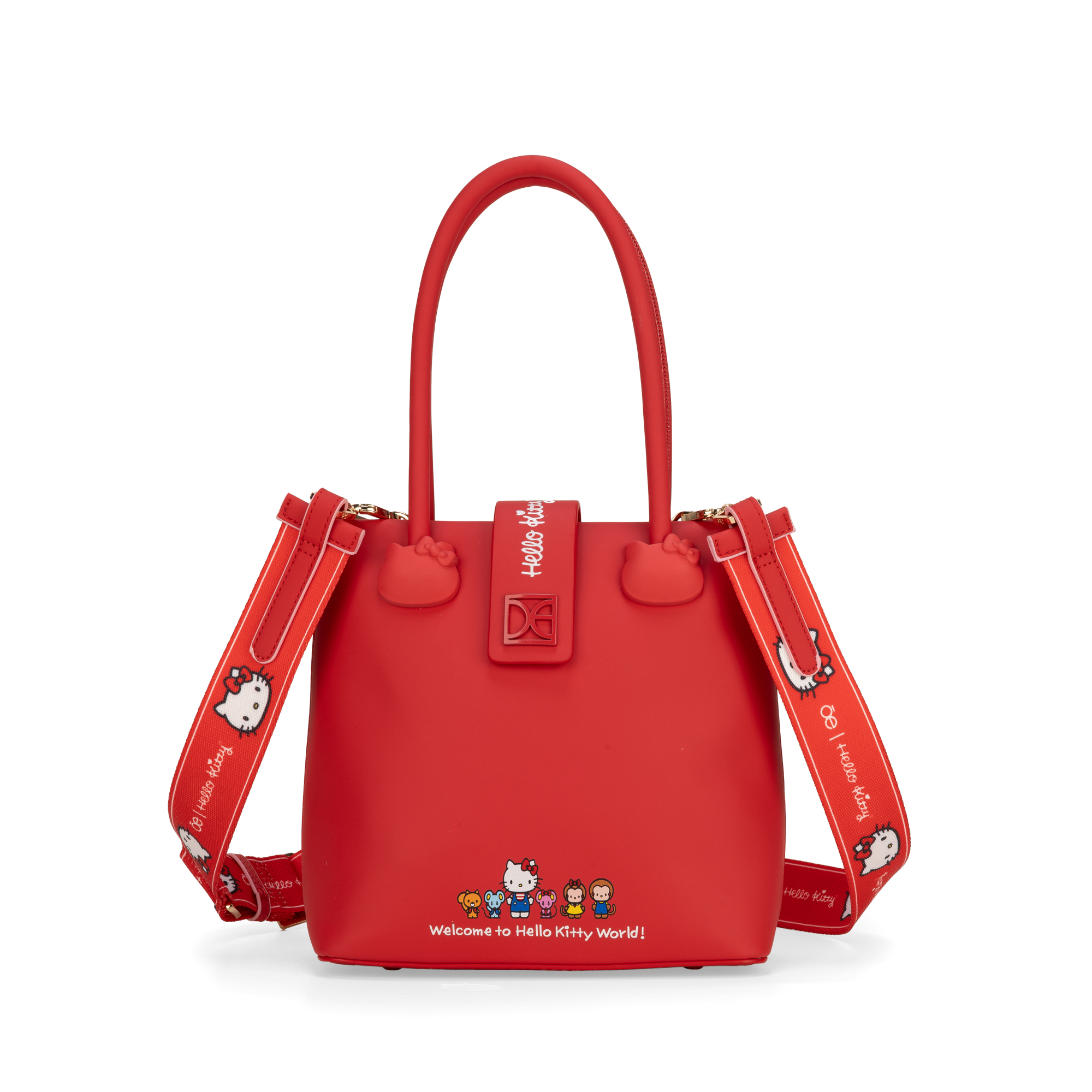 2BLCI24296ROJ_1.jpg Bolsa Satchel Mediana Oe x Hello Kitty color Rojo - Imagen 1