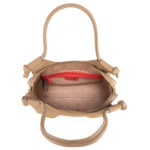 Bolsa Satchel Suede Mediana color Camel - Imagen 3