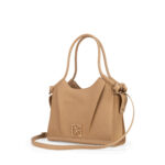 Bolsa Satchel Suede Mediana color Camel - Imagen 4