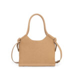 Bolsa Satchel Suede Mediana color Camel - Imagen 5