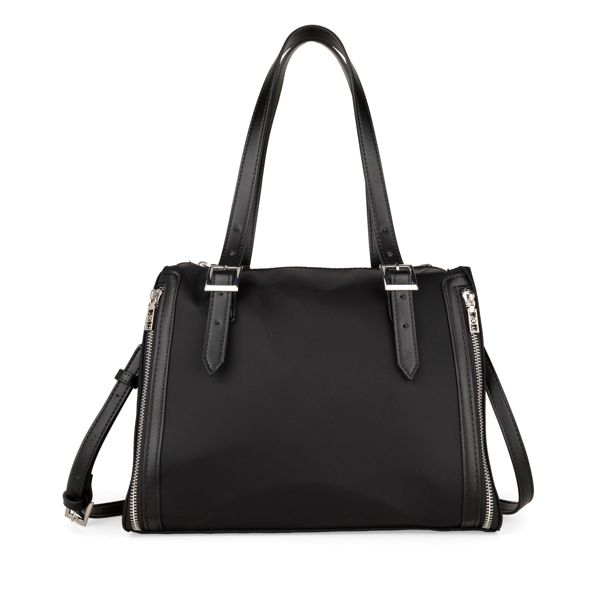2BLCI24740NEG_1.jpg Bolsa Satchel Grande Textil color Negro - Imagen 1
