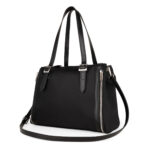 Bolsa Satchel Grande Textil color Negro - Imagen 3