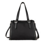Bolsa Satchel Grande Textil color Negro - Imagen 4