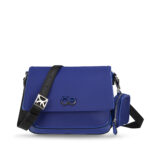 Bolsa Satchel Mediana Textil con Monedero color Azul