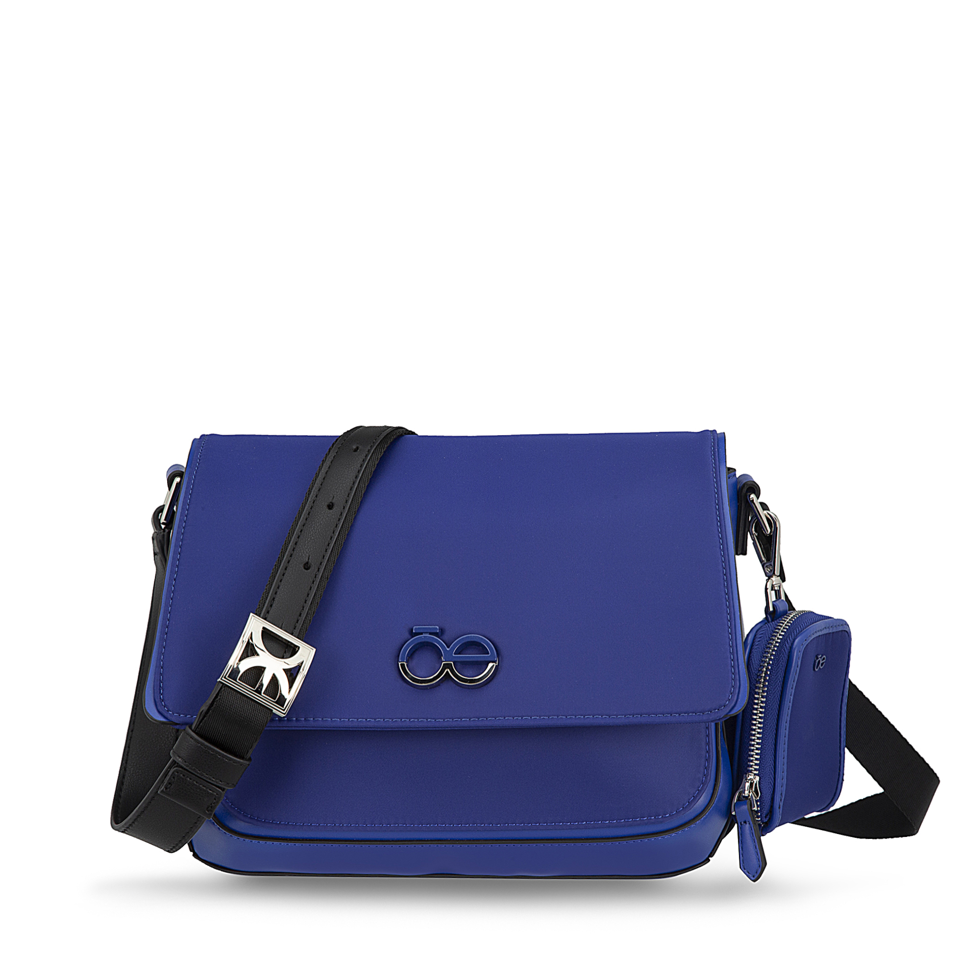 2BLCI24765AZU_1.jpg Bolsa Satchel Mediana Textil con Monedero color Azul - Imagen 1