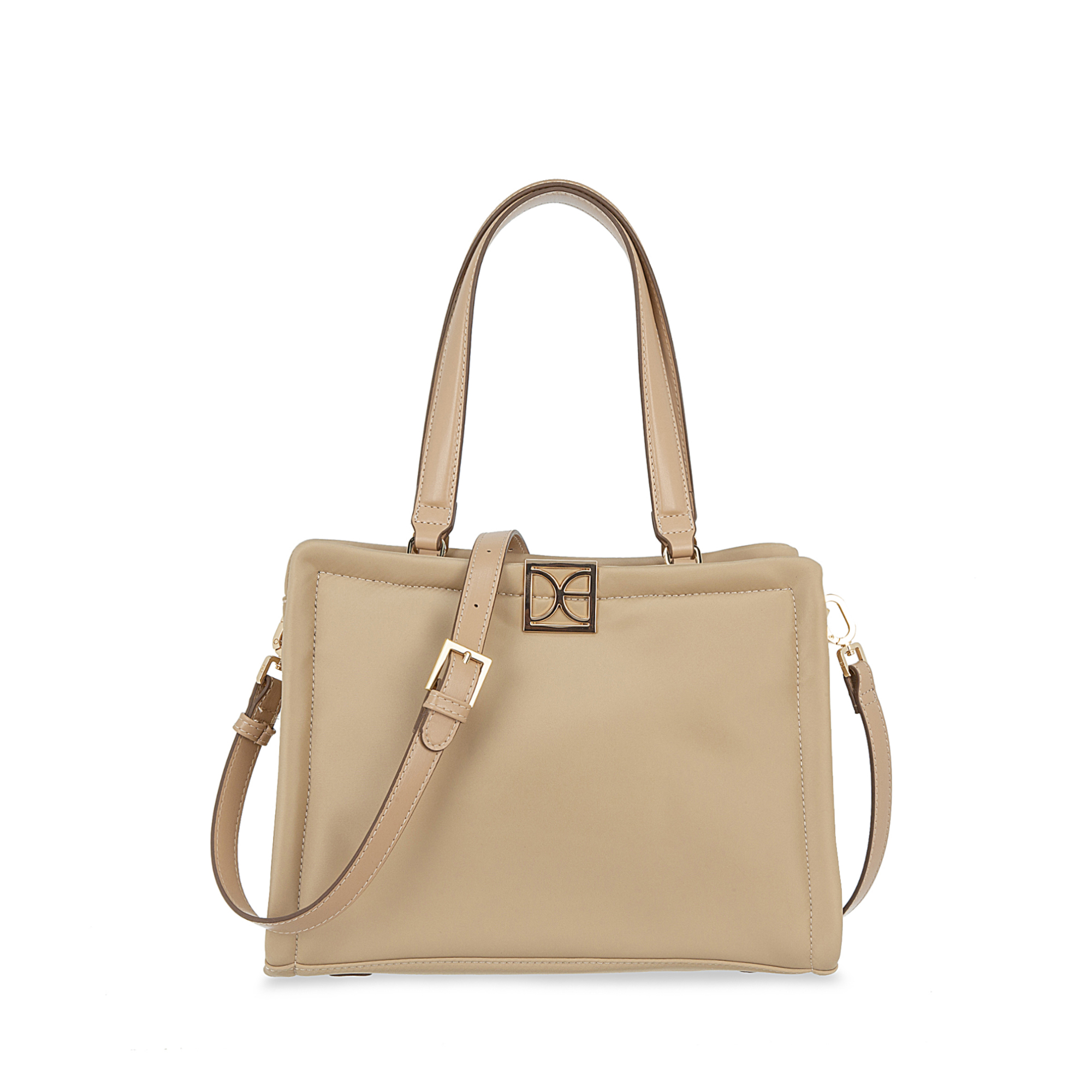 2BLCI24779CAM_1.jpg Bolsa Satchel Grande Textil color Camel - Imagen 1