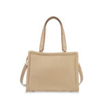 Bolsa Satchel Grande Textil color Camel - Imagen 4