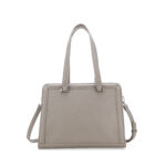 Bolsa Satchel Mediana con Mascada color Gris - Imagen 4