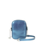 Cross body vertical chico con contrastes de tonos metálico color Azul - Imagen 3