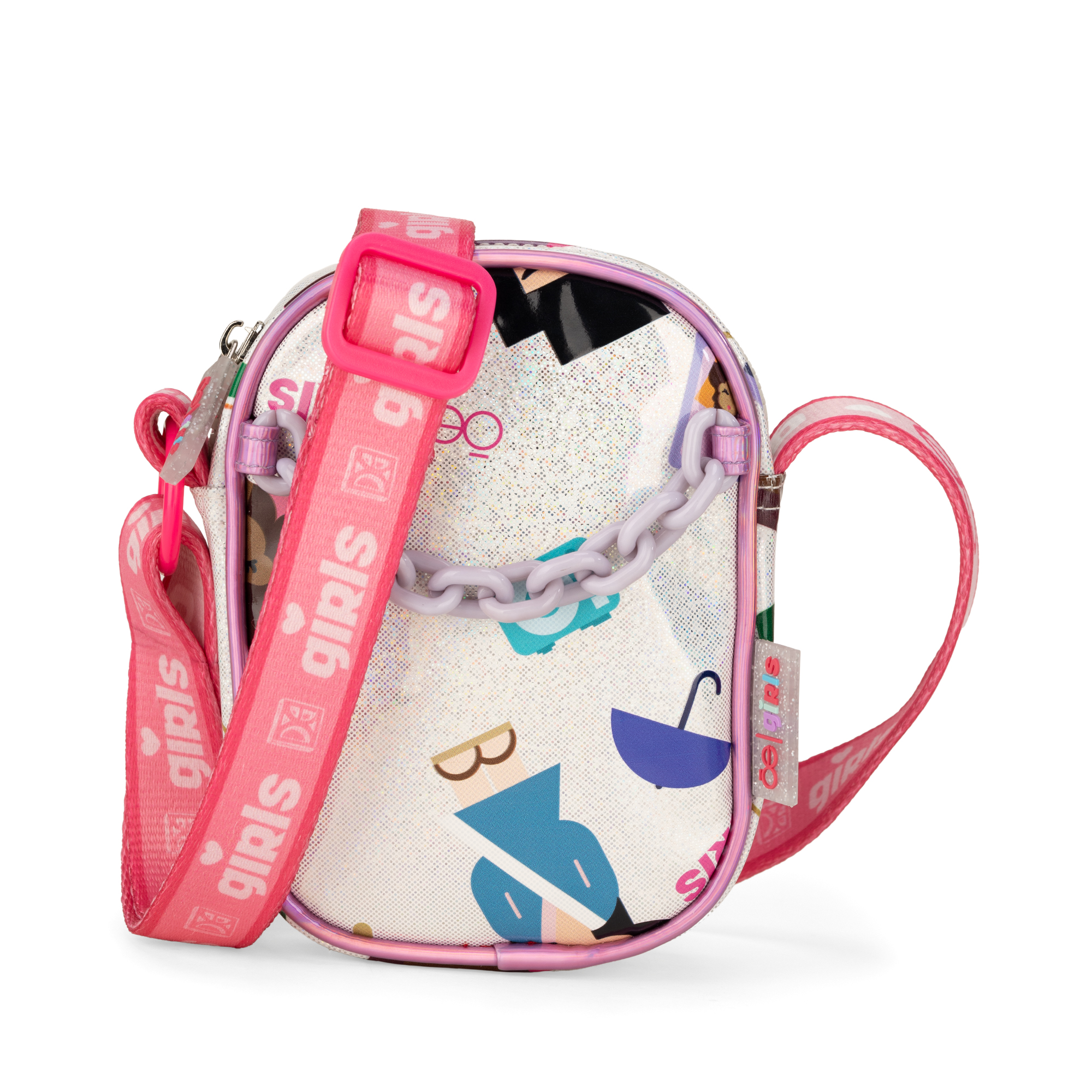 4BLGI24865PLA_1.jpg Bolsa Crossbody Chica para Niña color Plata - Imagen 1