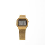 Reloj Digital de Acero Inoxidable, Color Oro