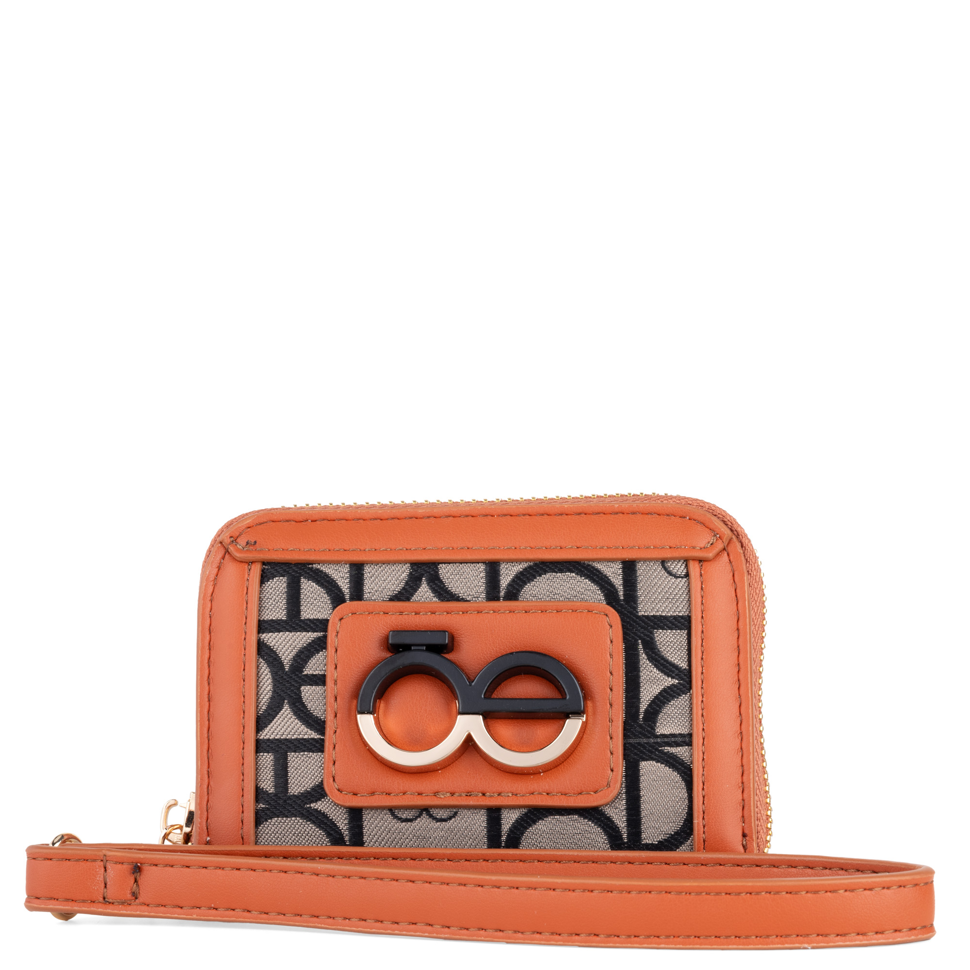 Cartera Cierre Sencillo Chica con Maneral color Naranja