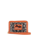 Cartera Cierre Sencillo Mediana con Maneral color Naranja