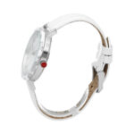 Reloj Cloe de piel genuina con caja en acero inoxidable y bisel de acetato con efecto mármol - Imagen 2