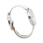 Reloj Cloe de piel genuina con caja en acero inoxidable y bisel de acetato con efecto mármol - Imagen 4