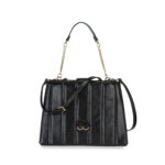 Bolso Satchel Grande Acolchado color Negro