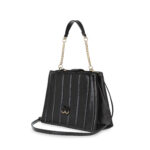 Bolso Satchel Grande Acolchado color Negro - Imagen 2