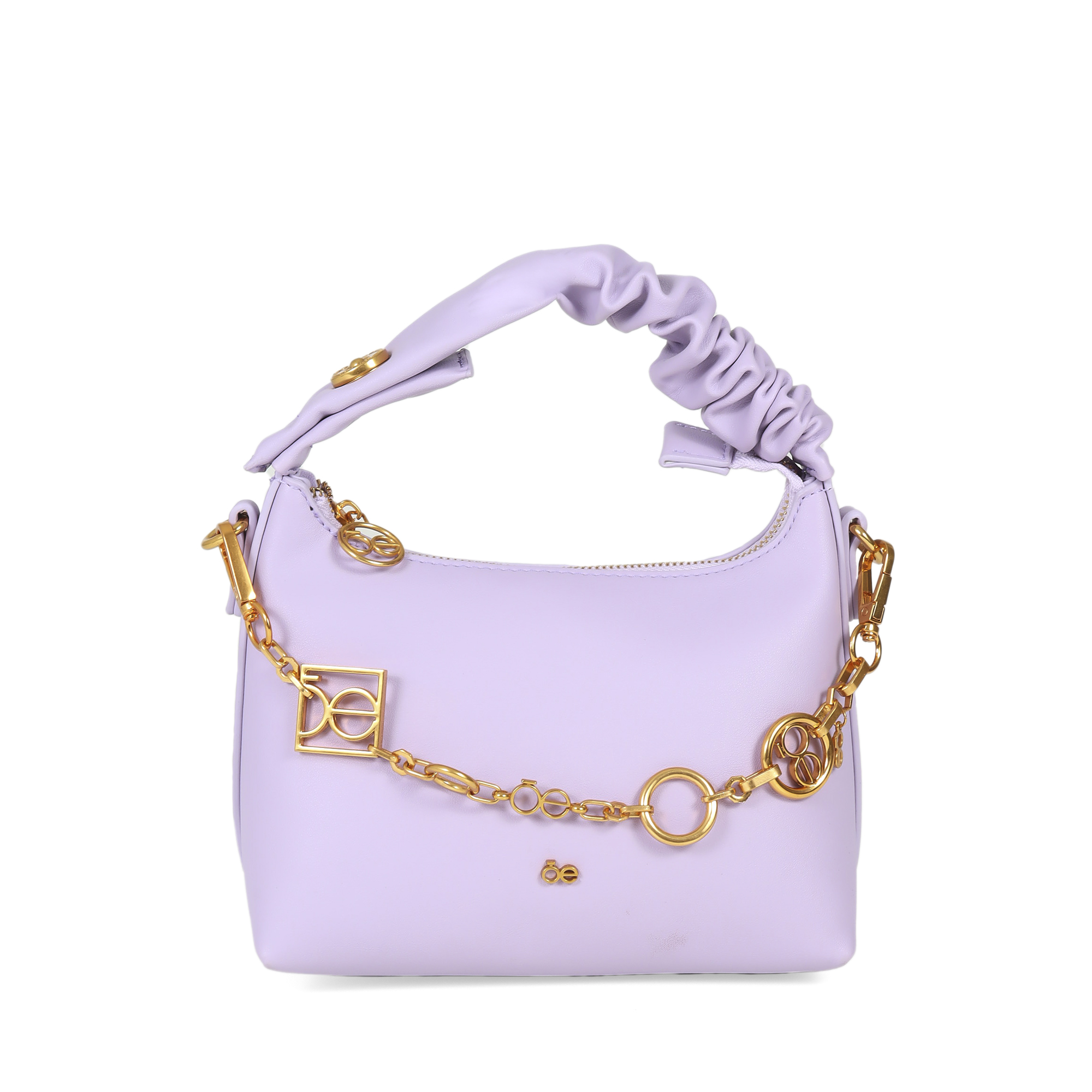 2BLCR23430LIL_1.jpg Bolsa Satchel Chica Detalle Cadena color Lila - Imagen 1