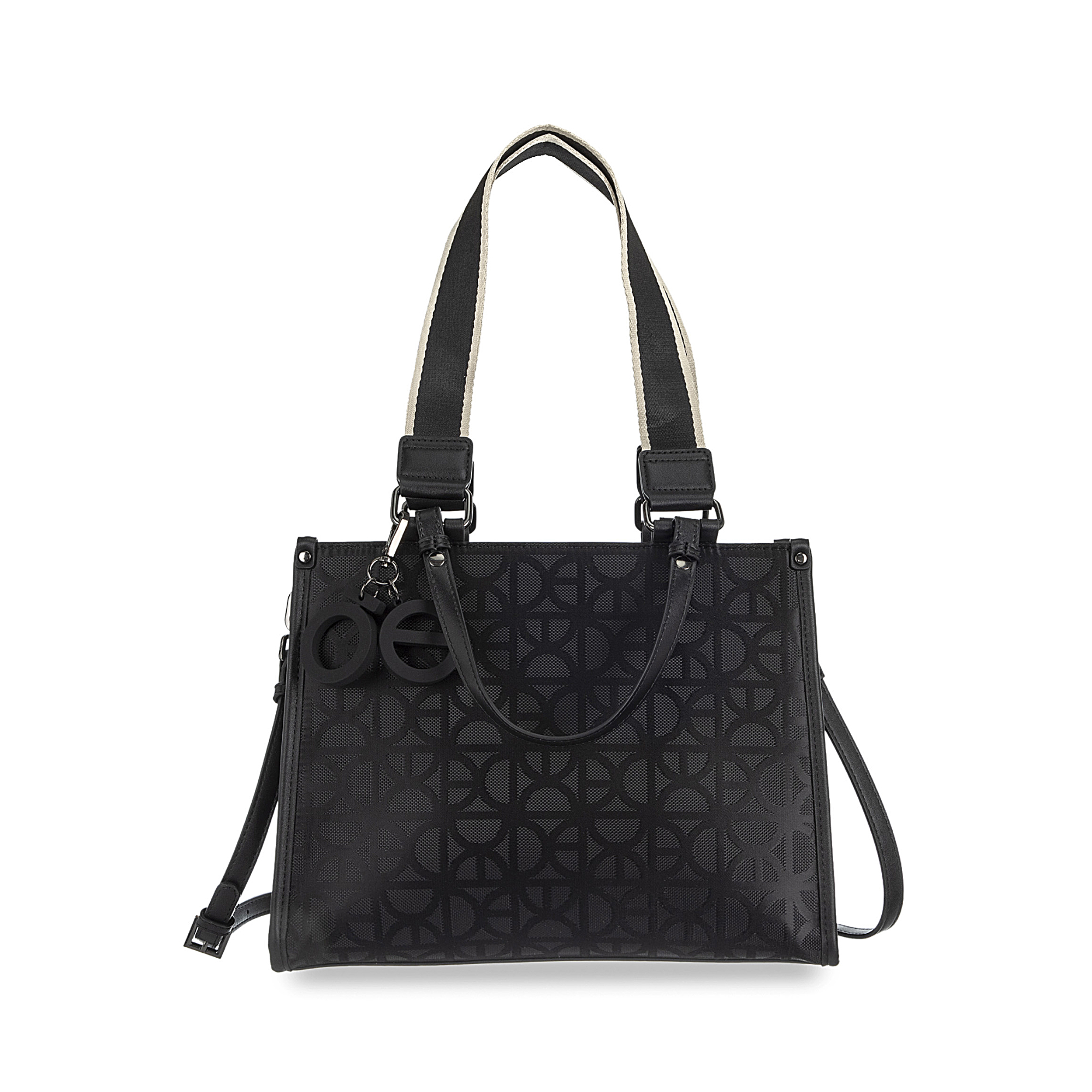 2BLCV25273NEG_1.jpg Bolsa Satchel Grande Charm de Monograma color Negro - Imagen 1