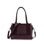 Bolsa Satchel Mediana Atemporal color Rojo Tinto