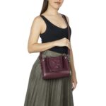 Bolsa Satchel Chica Atemporal color Rojo Tinto - Imagen 5