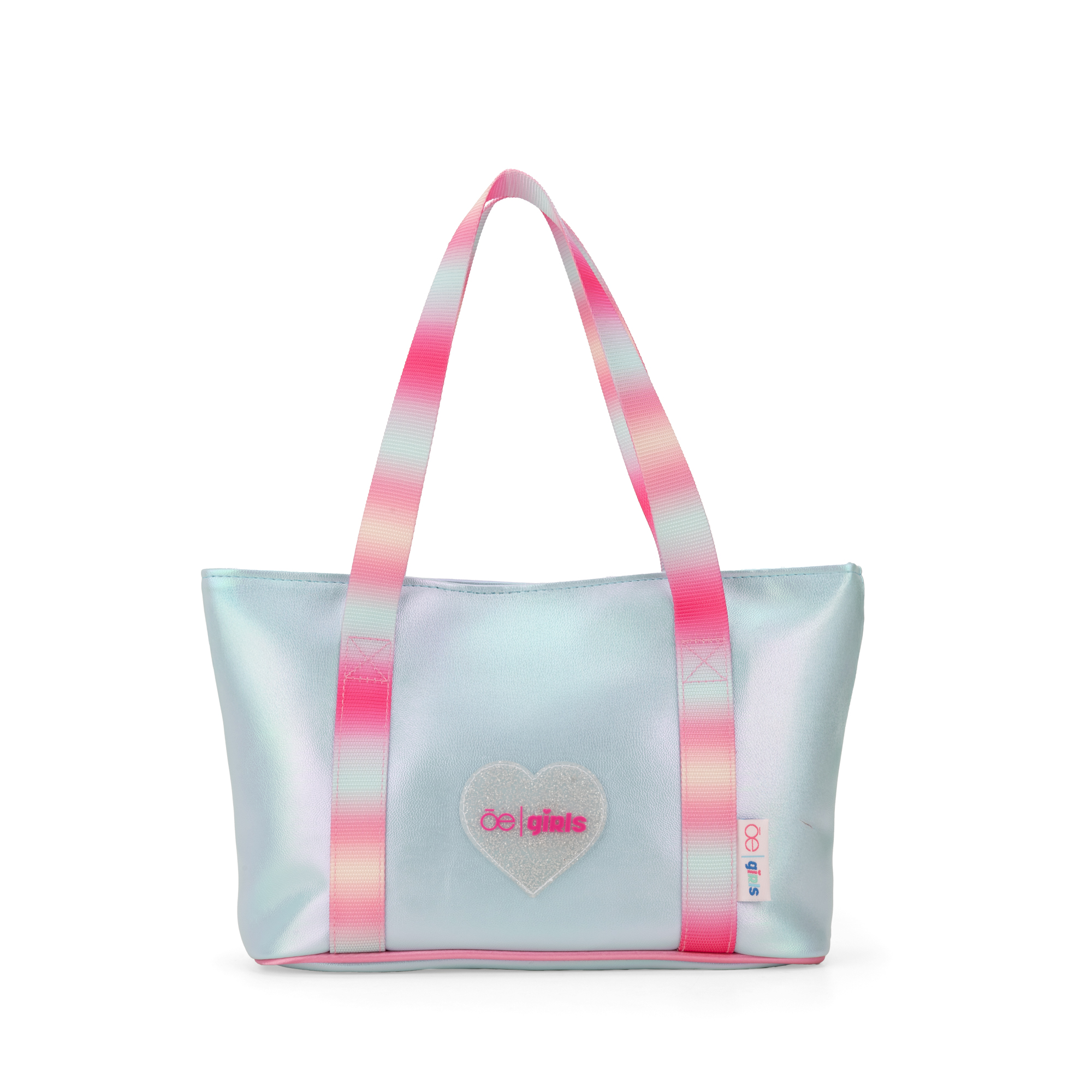 4BLGP25472AZU_1.jpg Bolsa Tote Mediana Acabado Iridiscente para Niña color Azul - Imagen 1