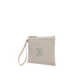 Cosmetiquera Cierre Sencillo Mediana con Maneral color Gris - Imagen 3