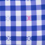 Cosmetiquera Chica Cierre Sencillo Nylon Cuadros color Azul - Imagen 5