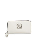 Cartera Grande Cierre Sencillo con Maneral color Blanco